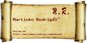 Martinko Rodrigó névjegykártya
